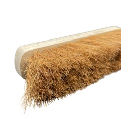 Balai coco en fibres naturelles – Monture bois avec douille à vis