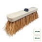 Balai coco en fibres naturelles – Monture bois avec douille à vis Balai coco en fibres naturelles – Monture bois avec douille à vis