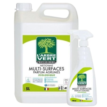 Nettoyant multi-surfaces parfum agrumes - L'arbre Vert - bidon de 5L
