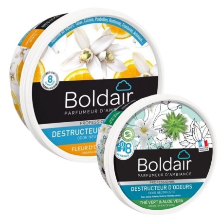 BOLDAIR GEL DESTRUCTEUR D ODEURS FLEUR D ORANGER - BOITE 300GR