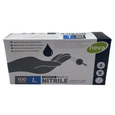 Gant nitrile noir non poudrés - Plusieurs tailles disponibles