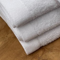 Drap de bain coton blanc 100x200 - Lot de 2