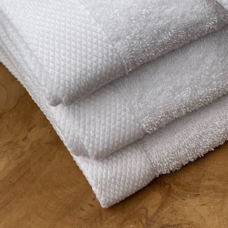 Drap de bain coton blanc 100x200 - Lot de 2