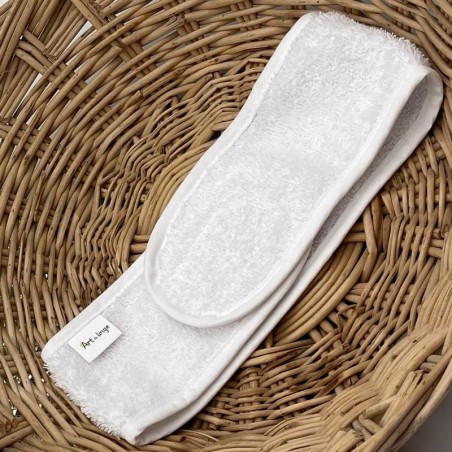 Bandeau éponge blanc coton - Lot de 10