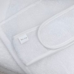 Bandeau éponge blanc coton - Lot de 10