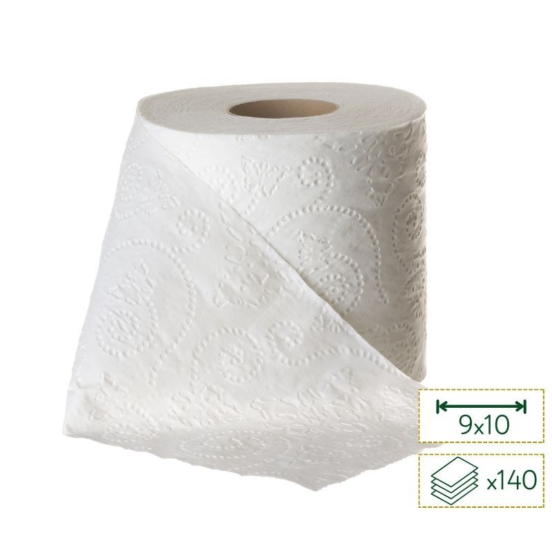 Papier toilette blanc 2 plis - pure ouate x 12 rouleaux