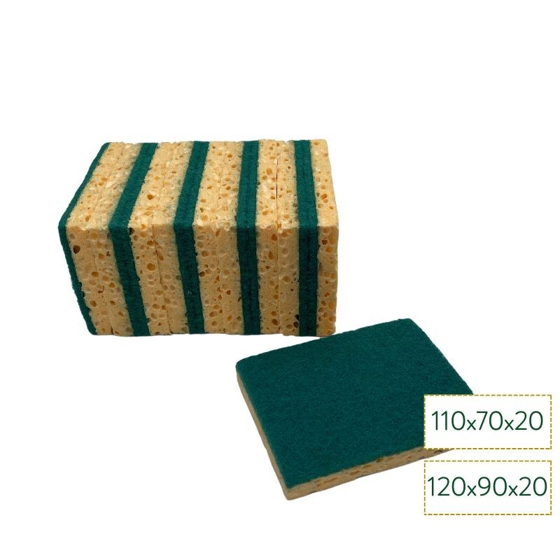 Éponge végétale nettoyante et grattante– Grande et petite – Lot de 10 Éponge végétale nettoyante et grattante– Grande et petite – Lot de 10