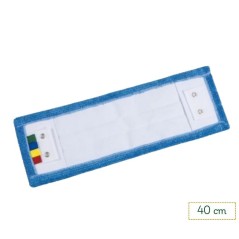Frange speedy en microfibre bleue avec languettes et oeillets