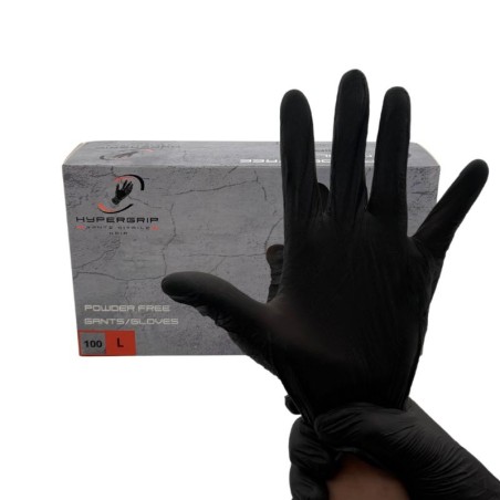 Gant nitrile noir non poudrés - Plusieurs tailles disponibles