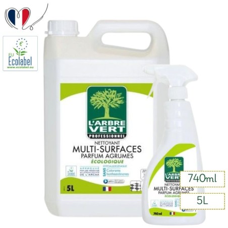 Nettoyant multi-surfaces parfum agrumes - L'arbre Vert - bidon de 5L