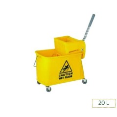chariot double bac 20 L avec cloison et presse