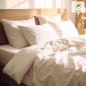 Housses de couette polycoton blanc recyclées - Lot de 10
