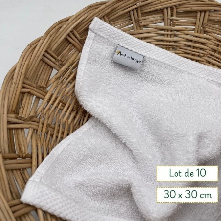 Serviette eponge 30x30 ou essuie main professionnel spa - art du linge