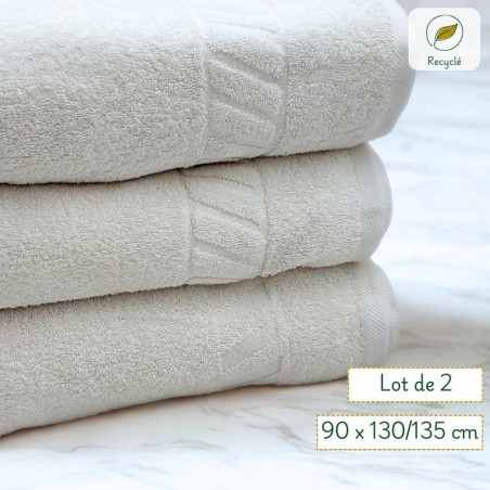 zoom liteau maxi drap de bain blanc