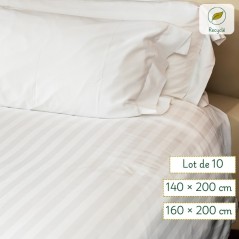 Housse de couette bande satin recyclée. Qualité hôtelière, Airbnb, gîtes