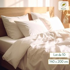 Housse de couette blanc recyclée qualité supérieure. Trimatex atelier adapté