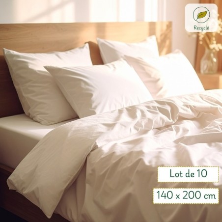 Housse de couette blanc recyclée qualité supérieure. Trimatex atelier adapté