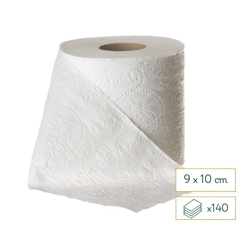 Papier Toilette 2 Plis Blanc - Pure Ouate x12 | Pour Gîtes, Hôtels, Campings