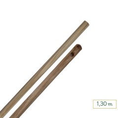 Manche bois professionnel Ø24 mm – 1,30 m compatible raclette 130372 pour hôtels et spas