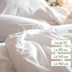 drap plat blanc hotel