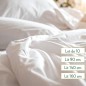 Draps Plats Blancs Polycoton – Linge Hôtellerie pour Gîte, Airbnb, Conciergerie – Lit 1 ou 2 Places – Lot de 10