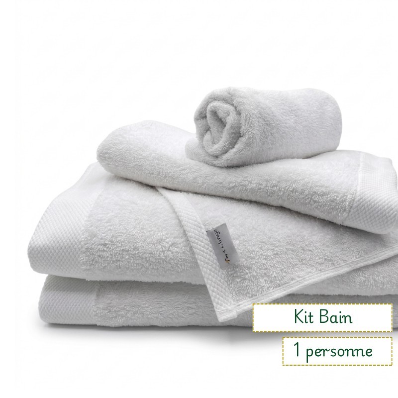 Kit Bain 1 personne (3 jeux) - idéal gite, conciergerie, air bnb