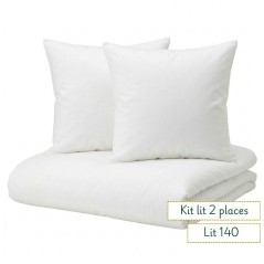 Kit lit double 140 cm – Kit complet ( 3 jeux)  pour gîtes, conciergeries et Airbnb