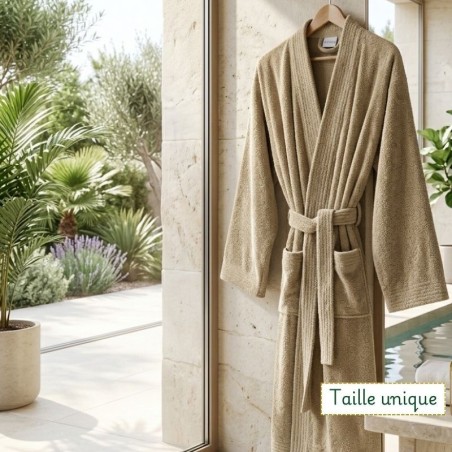 Peignoir de bain Kimono Mixte 100 % Coton – Confort Premium pour Hôtels & Spas