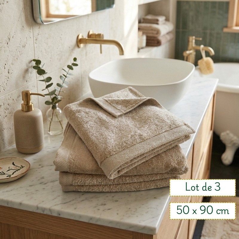 Lot de 10 serviettes 100% coton Art du Linge – Préparées en atelier inclusif Trimatex