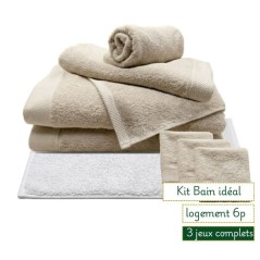 kit linge de bain pour 6 personnes couleur