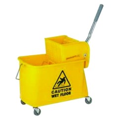 chariot double bac 20 L avec cloison et presse